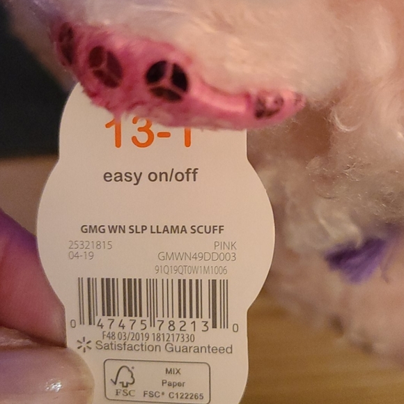 Wonder Nation Sz 13/1 llama Slippers New - Picture 8 of 8